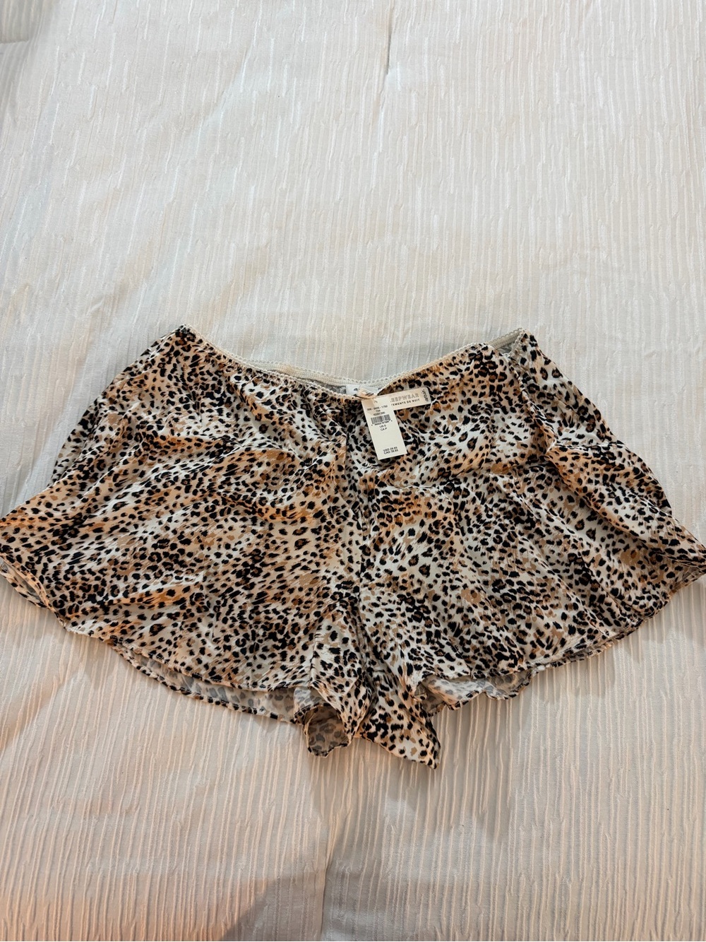 aerie Leopard Print Sleep Shorts in Tan and Black